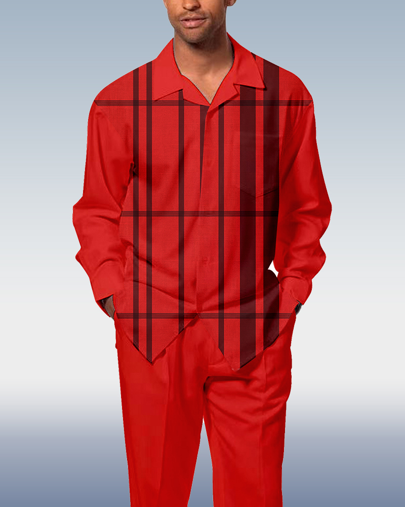 Men's Fashion Casual Long Sleeve Walking Suit 004