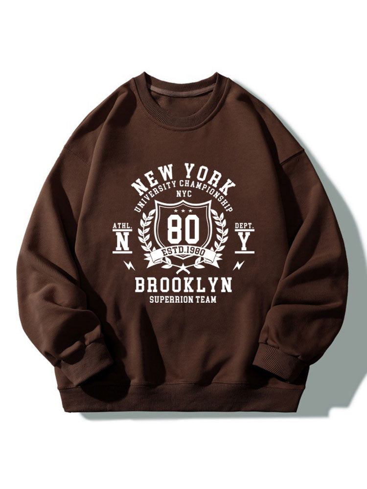 New York Varsity Print Relaxed Sweatshirt